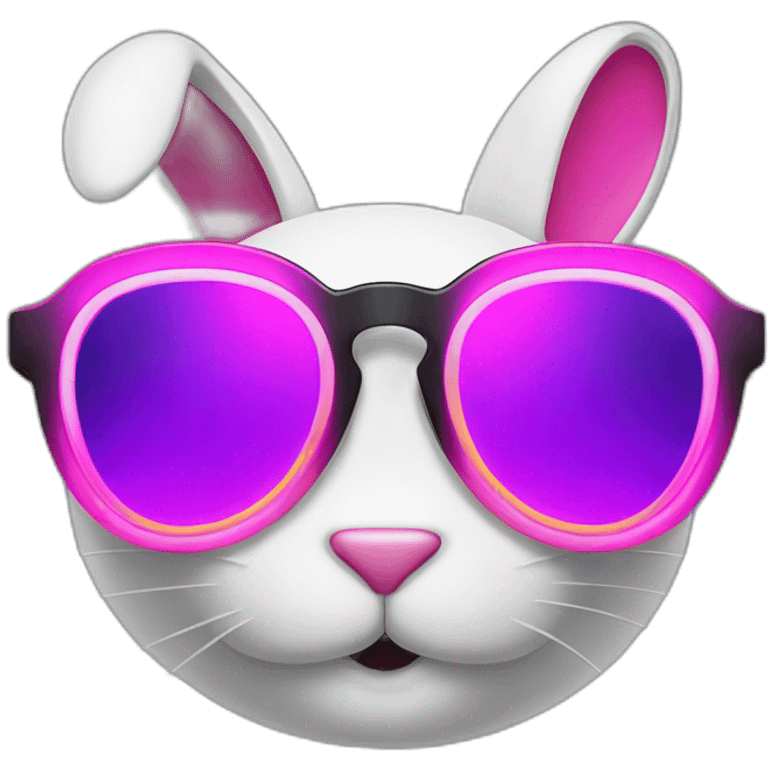 neon bunny sunglasses emoji