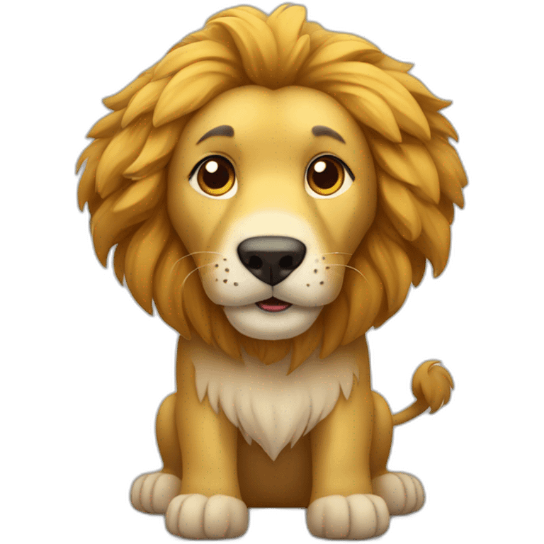 Chien sur un lion emoji