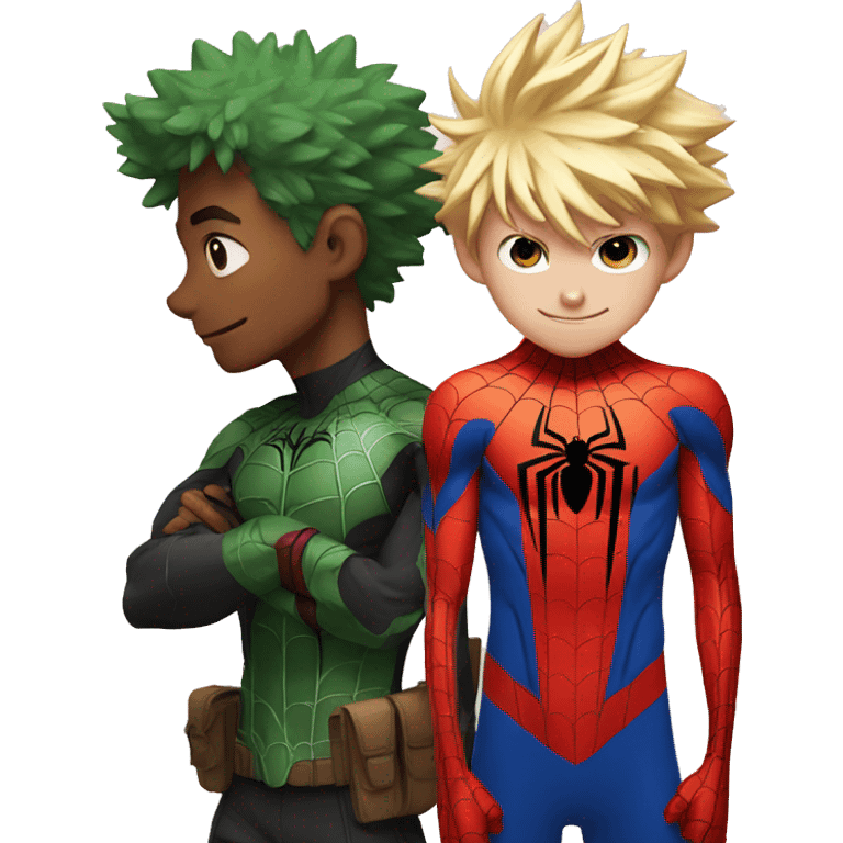 Spider-man and Bakugo emoji