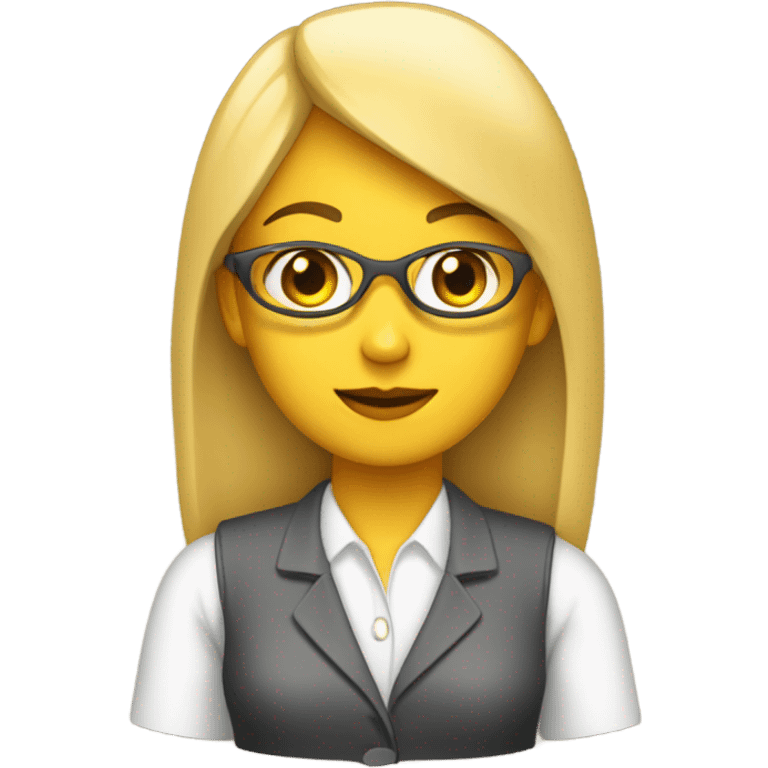 Mujer arquitecta con chaleco emoji