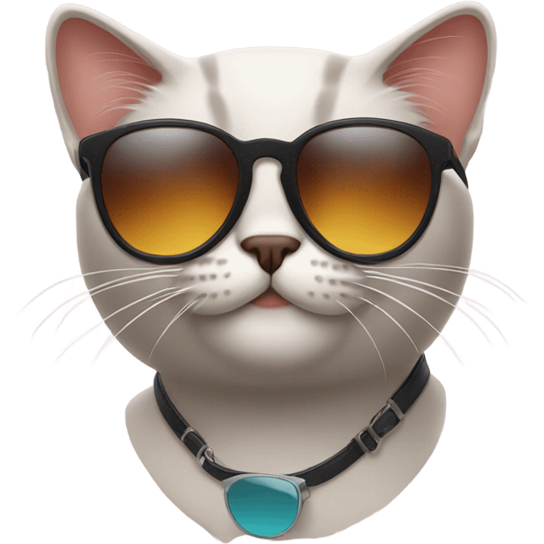 Cat with sunglasses emoji