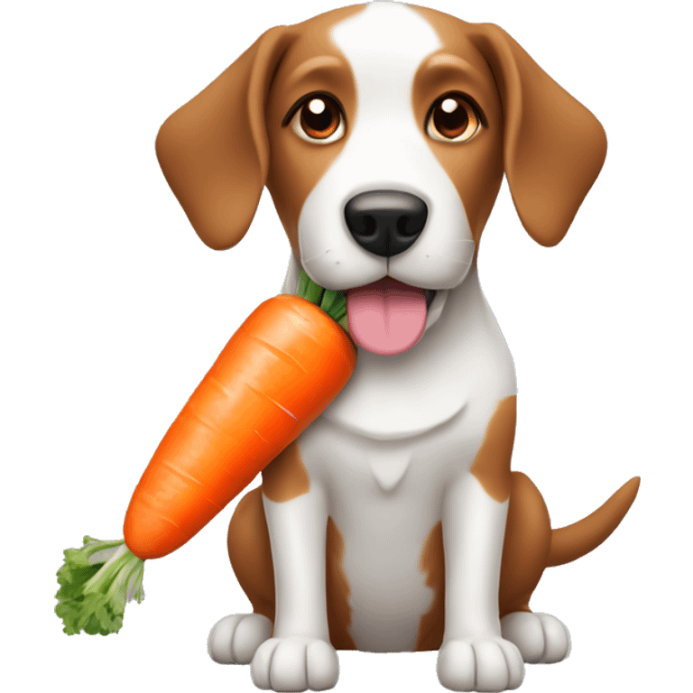 Dog with carrot emoji