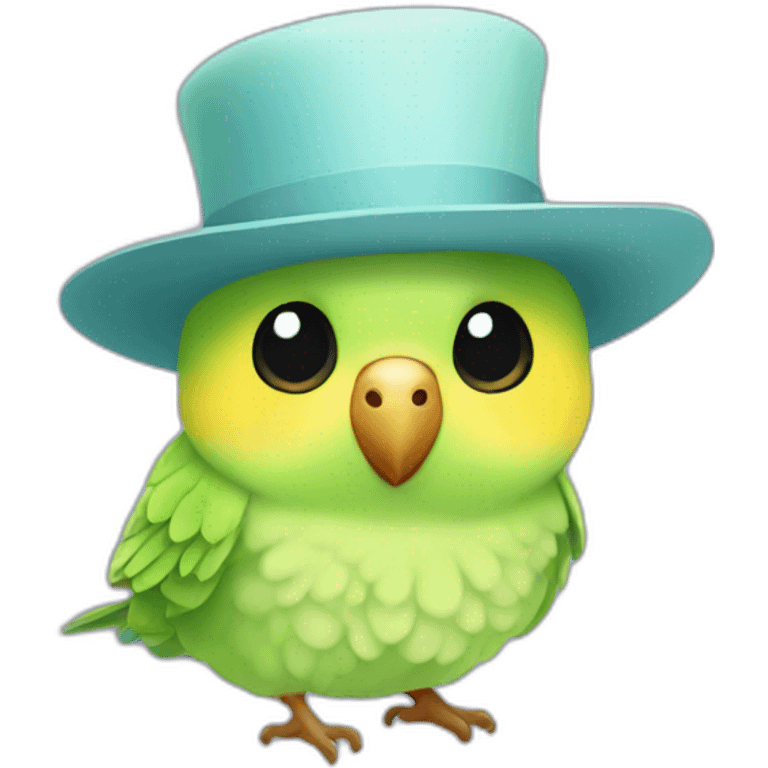 budgie in the hat emoji