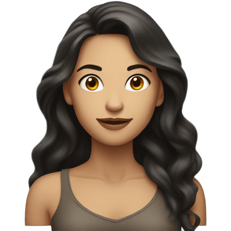 Attractive woman with long dark hair emoji