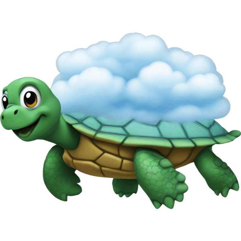 Turtle made of cloud emoji