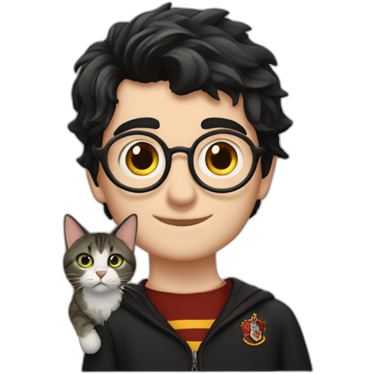 Harry Potter with a cat emoji