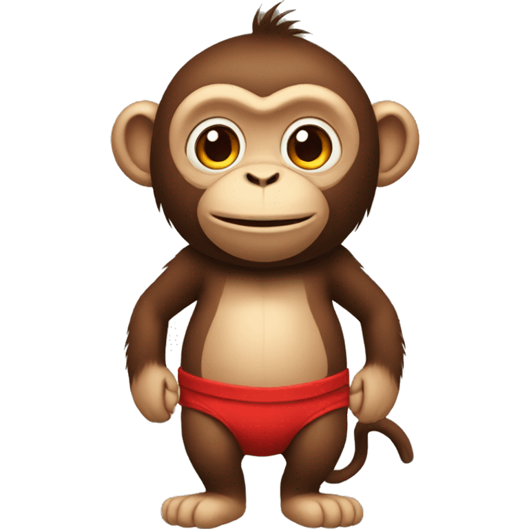 Monkey with red bum emoji