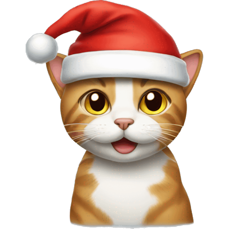 cat with santa hat emoji