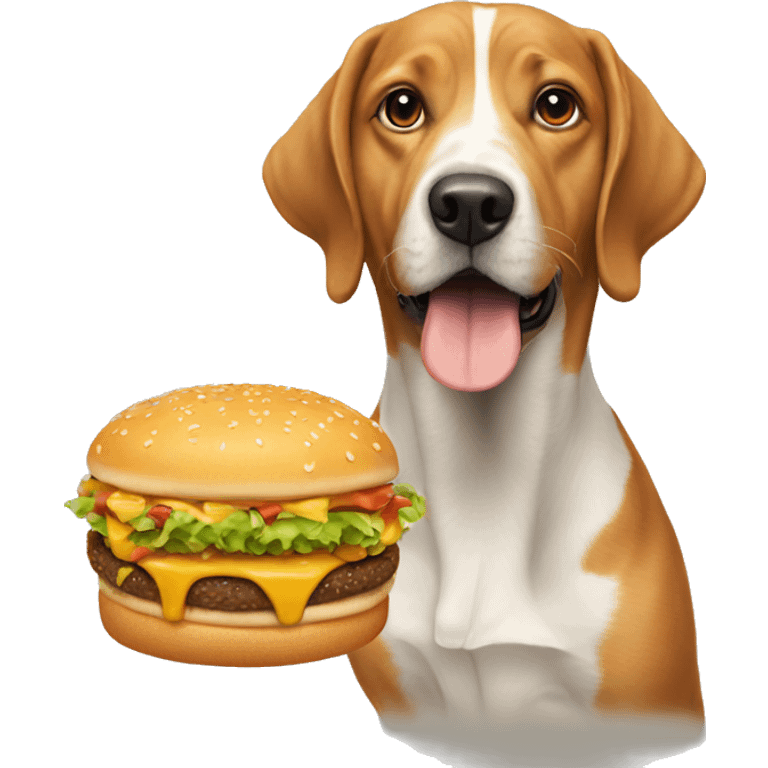 dog eating macdonalds emoji