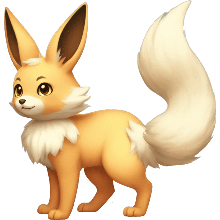 Eeveelution-Bunny-Fox-Pokémon-fusion full body emoji