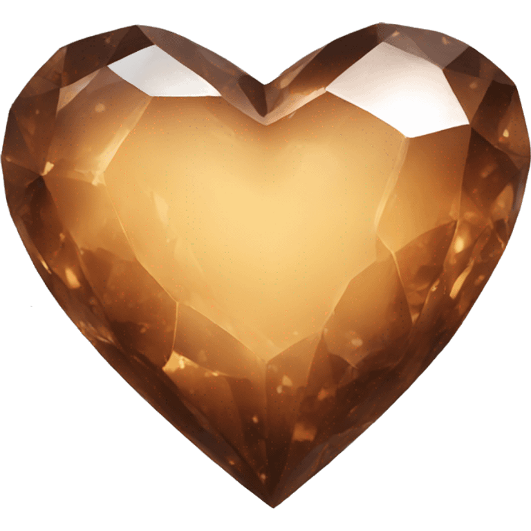 Brown crystal heart emoji