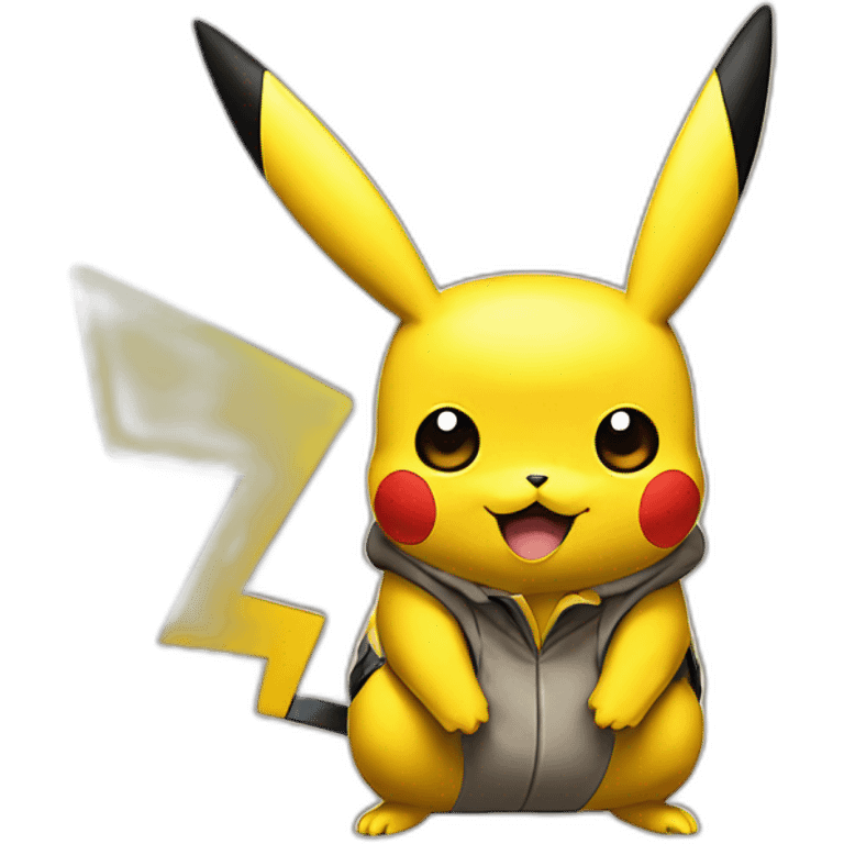 Macron mangeant Pikachu emoji