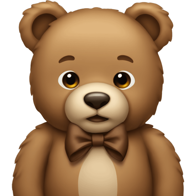 teddy bear with brown bow emoji