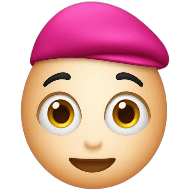 egg with a beret and a france makeup emoji