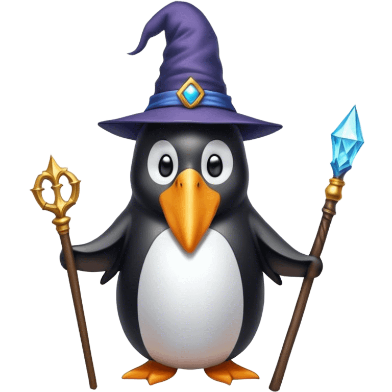 Penguin Wizard emoji