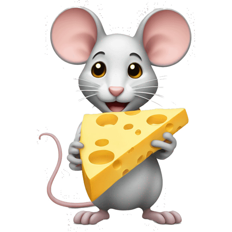 Mouse with cheese emoji