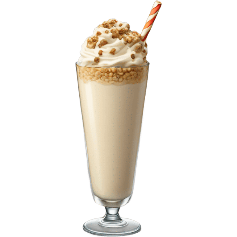 Cookie shake with vanilla cream emoji