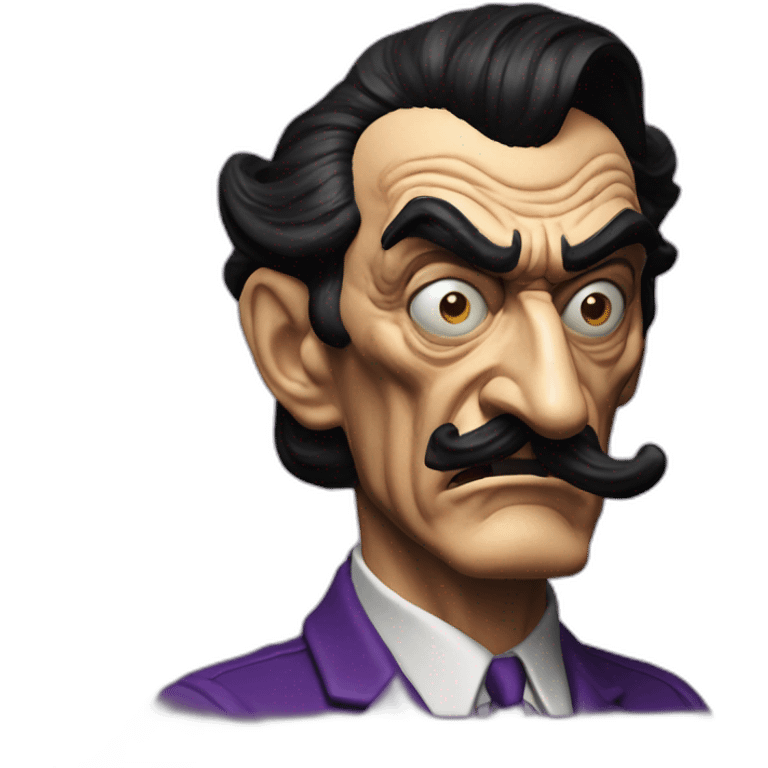 Salvador Dali angry waluigi emoji