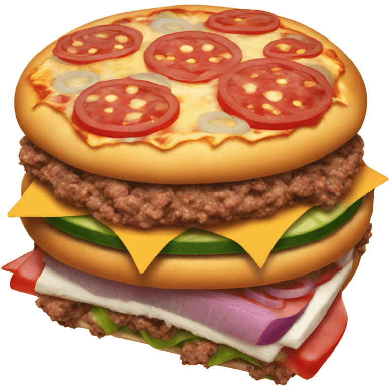 Burger pizza  emoji