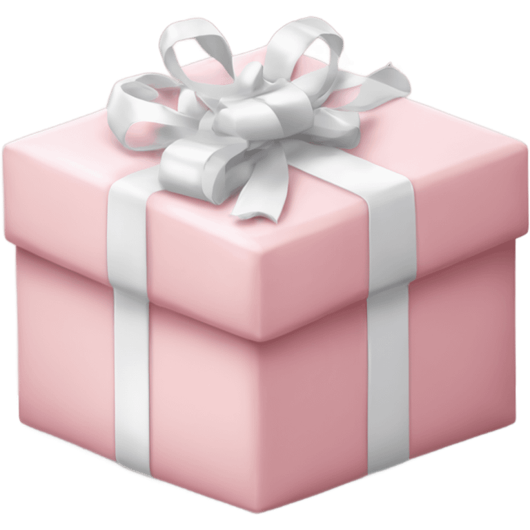 Light pink Christmas gifts under a white Christmas tree  emoji