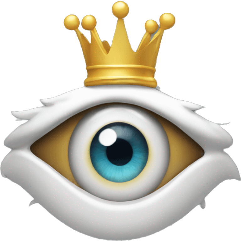 eye with a crown floating over emoji