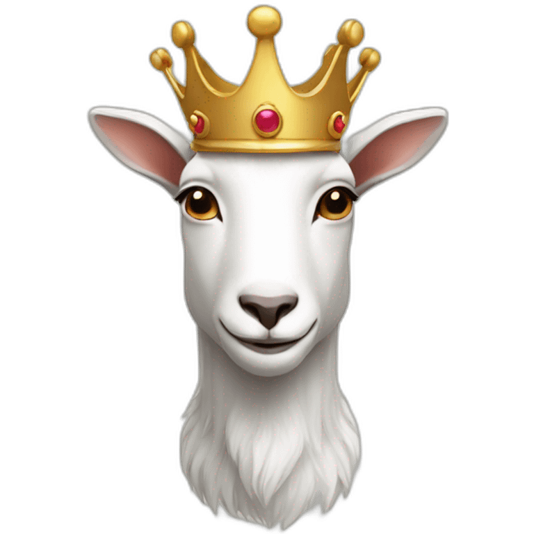 Goat with crown emoji