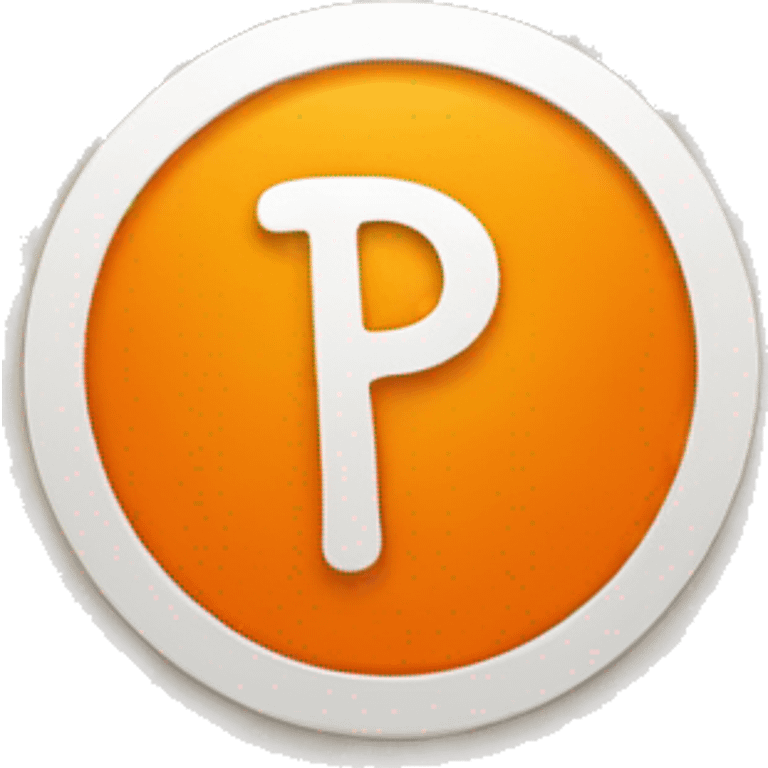 letter P in orange circle emoji