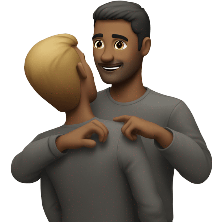 Man patting man on head emoji