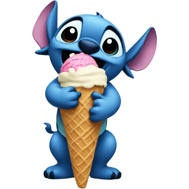 stitch eating ice cream  emoji