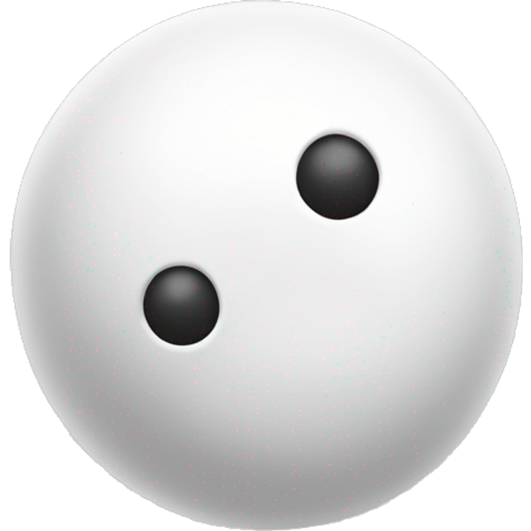 Small white ball, attached to big white Ball emoji