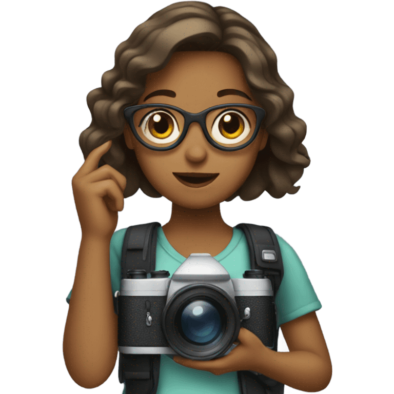 girl with a camera  emoji