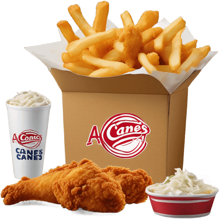 raising canes box combo with soda emoji