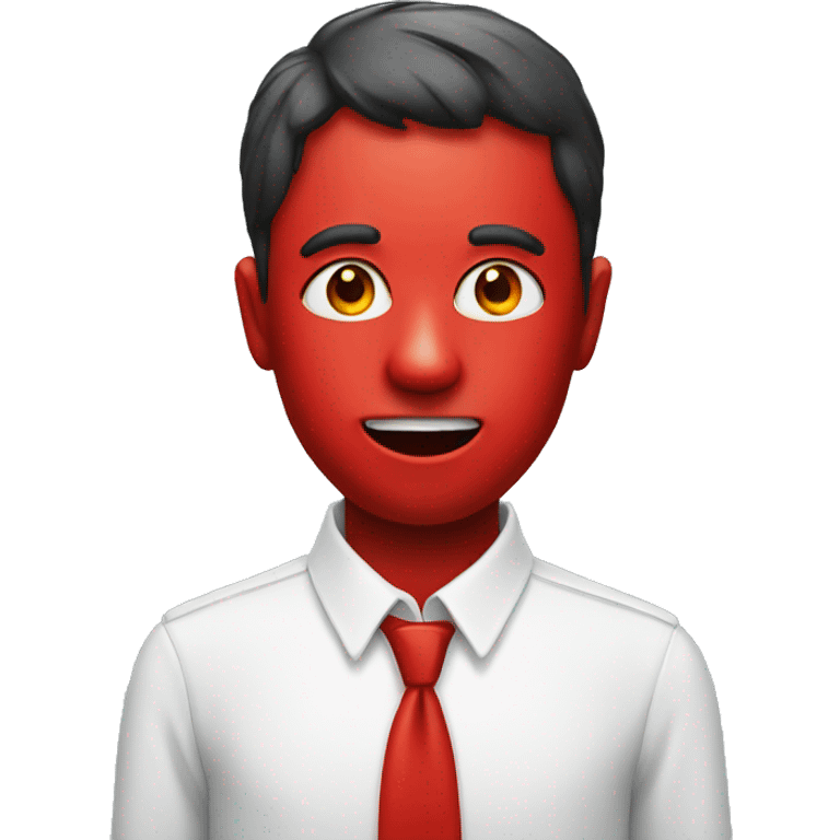 Emoji with a red liquid on the face emoji