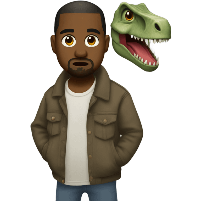 Kanye as a dinosar  emoji