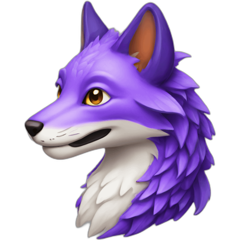 purple fox dragon emoji