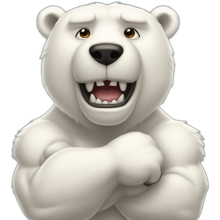 Polar bear Bodybuilder emoji