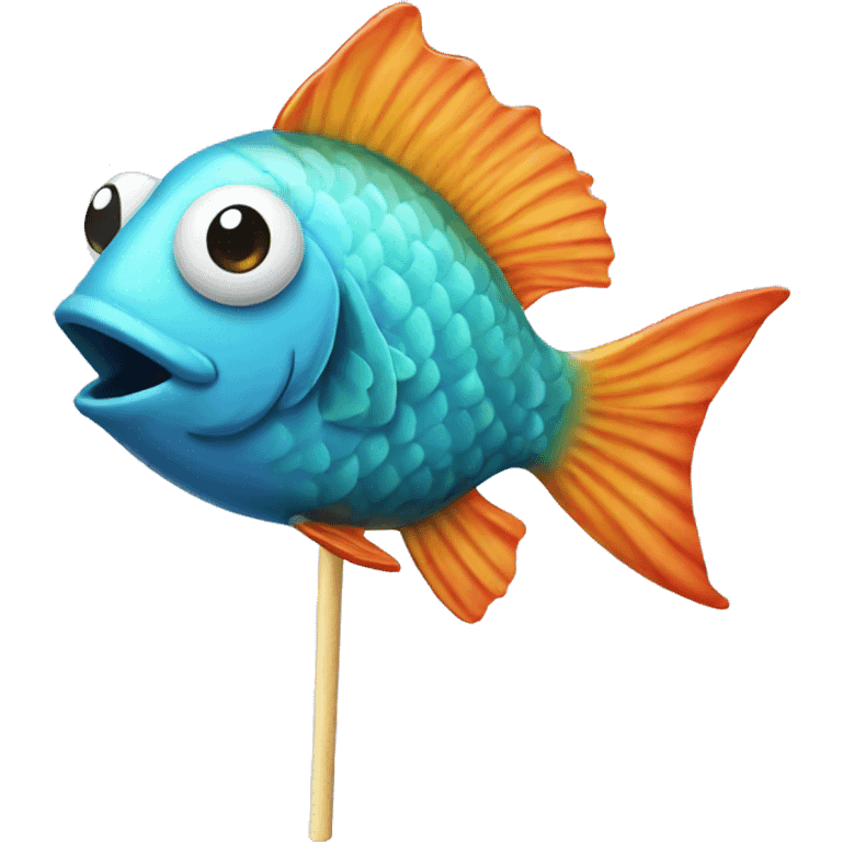 fish as a lollipop  emoji