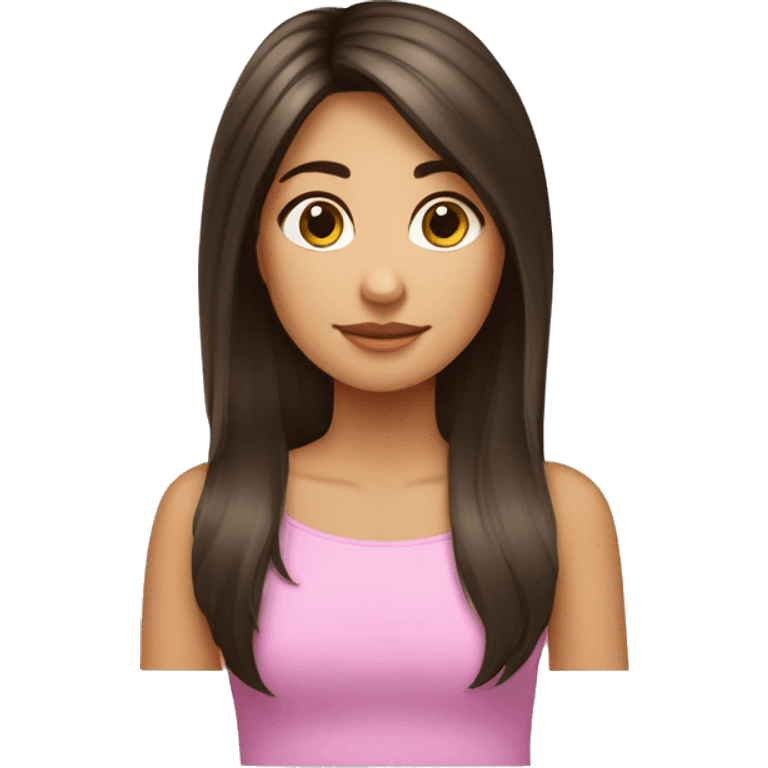 Niña morena de pelo corto no tan corto emoji