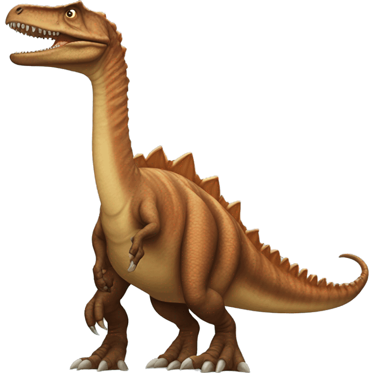 a brown spinosaurus with one big crest on his back emoji