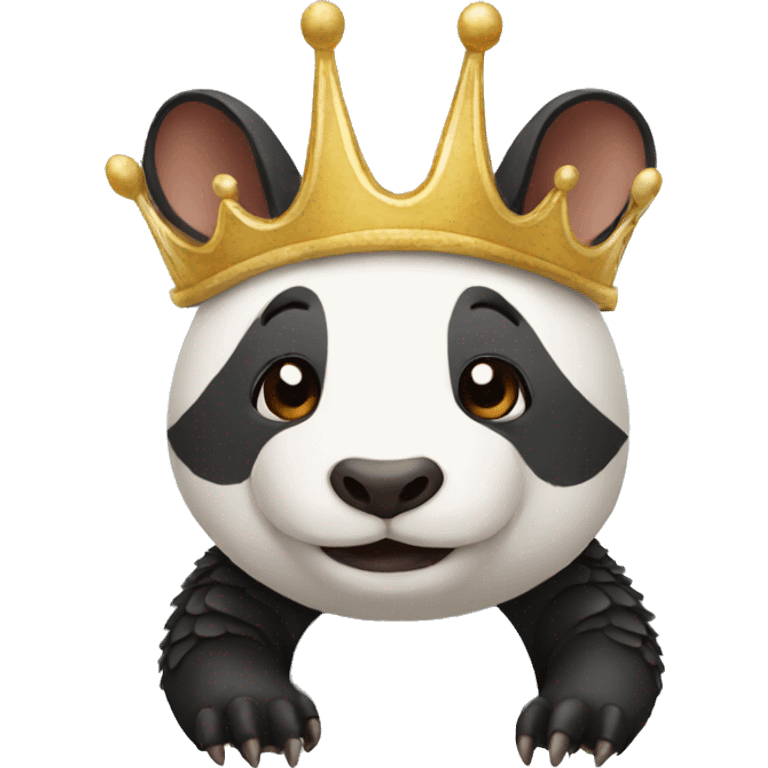 Panda armadillo crown emoji