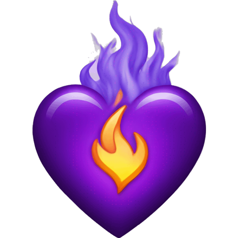 purple heart on fire emoji