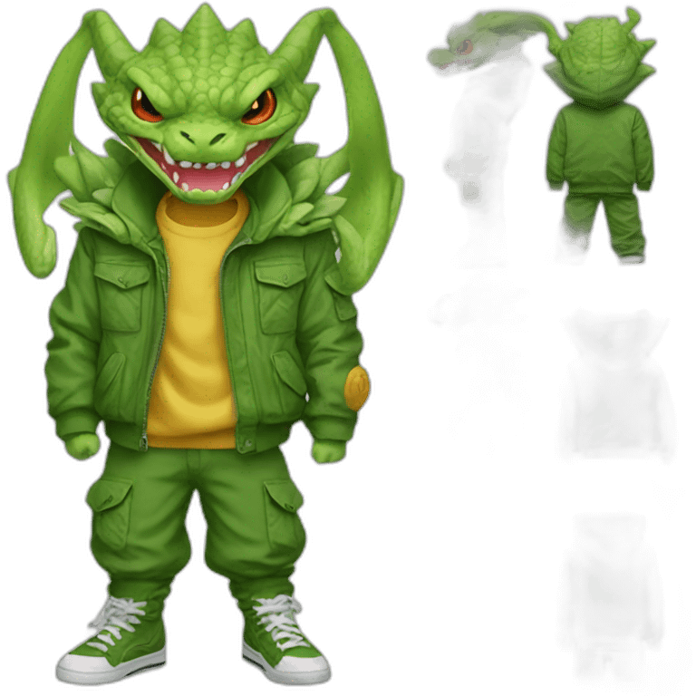 Shenron with skate clothes emoji