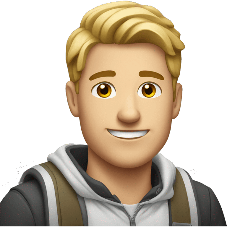 German male college student emoji