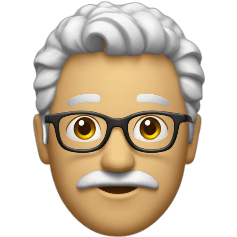 Estátua de um homem dotado que bate uma emoji