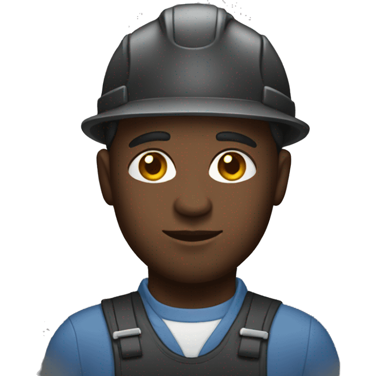 Black worker emoji