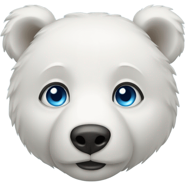 white bear with blue eyes  emoji