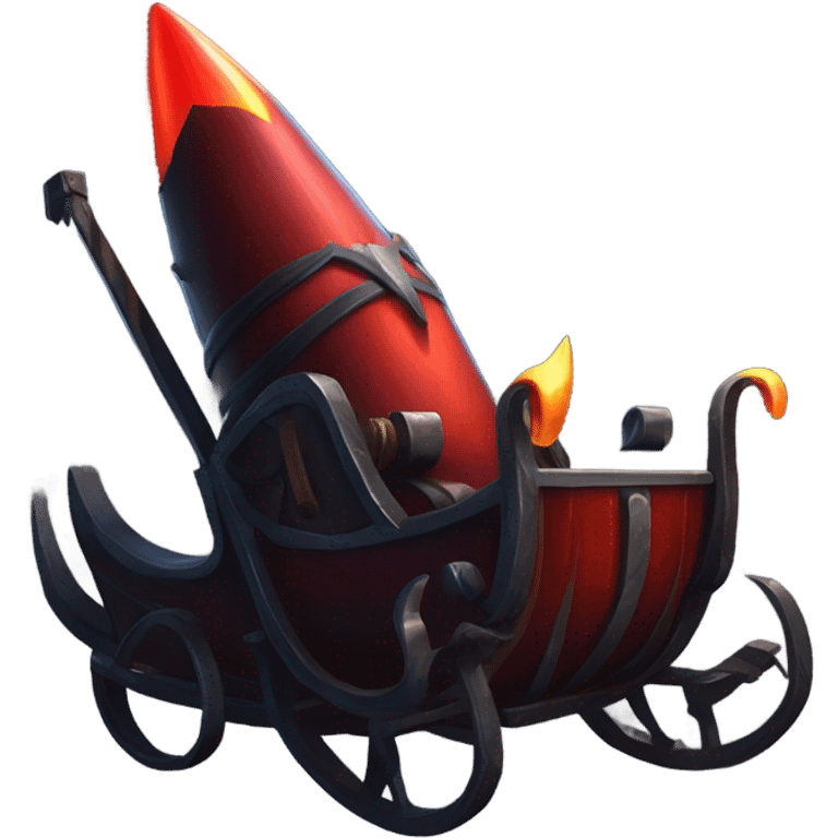 Satan’s scary rocket sleigh flying to town  emoji