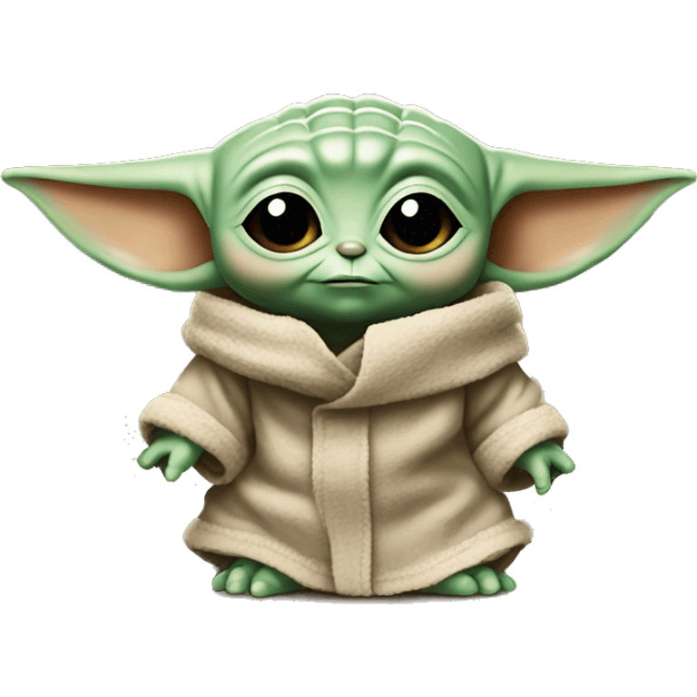 Baby Yoda is bursting with laughter and tears are bursting on all sides emoji