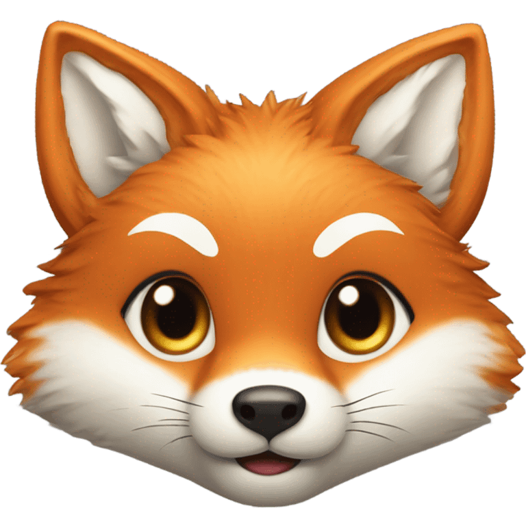 photorealistic detailled kawaii fox with reflex emoji