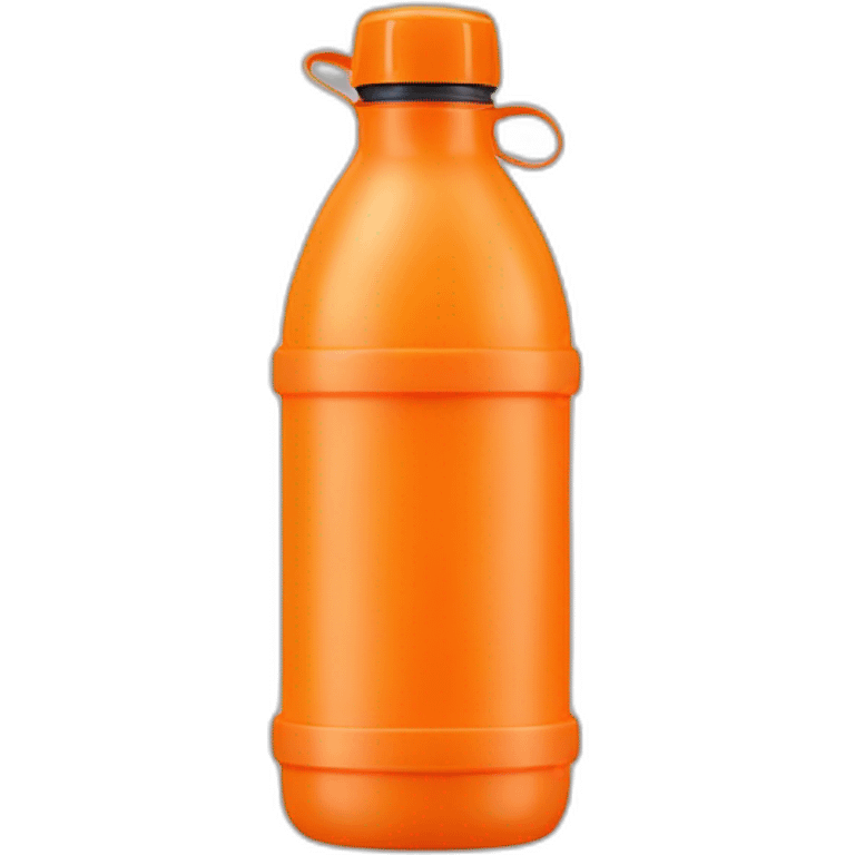 Orange water bottle with handle emoji